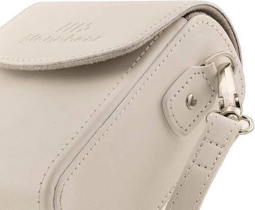 Miniatura 6 de MegaGear MG1414 - Funda de piel para cámara con correa compatible con Panasonic Lumix DC-ZS80, DC-ZS70, DMC-LX10, DMC-ZS60, DMC-ZS100, color blanco