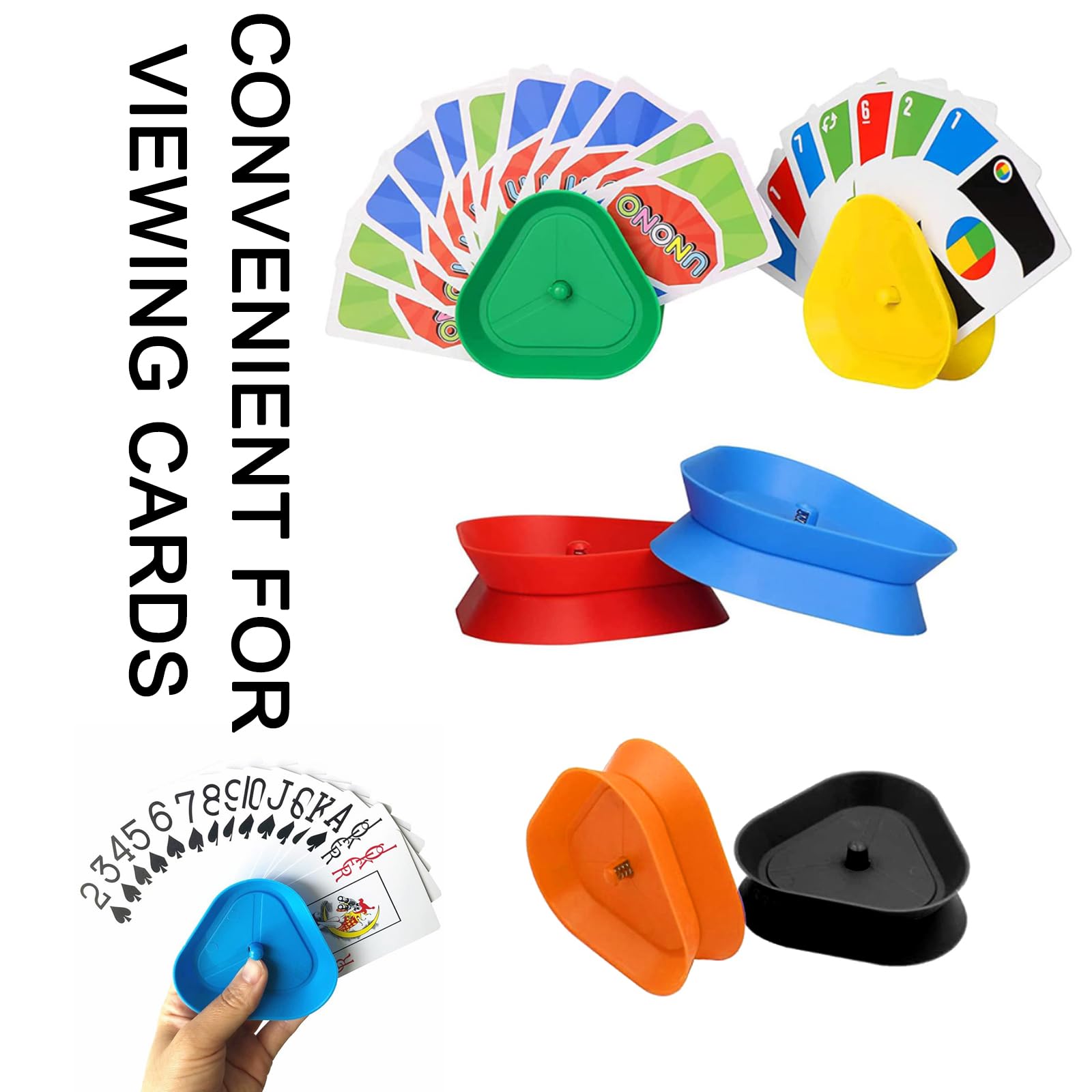 6 Piezas Soporte para Naipes, Criveple Juego de Cartas para Niños, Soporte para Juego de Cartas, Soporte para Tarjetas de Juego, para Personas Mayores y Niños