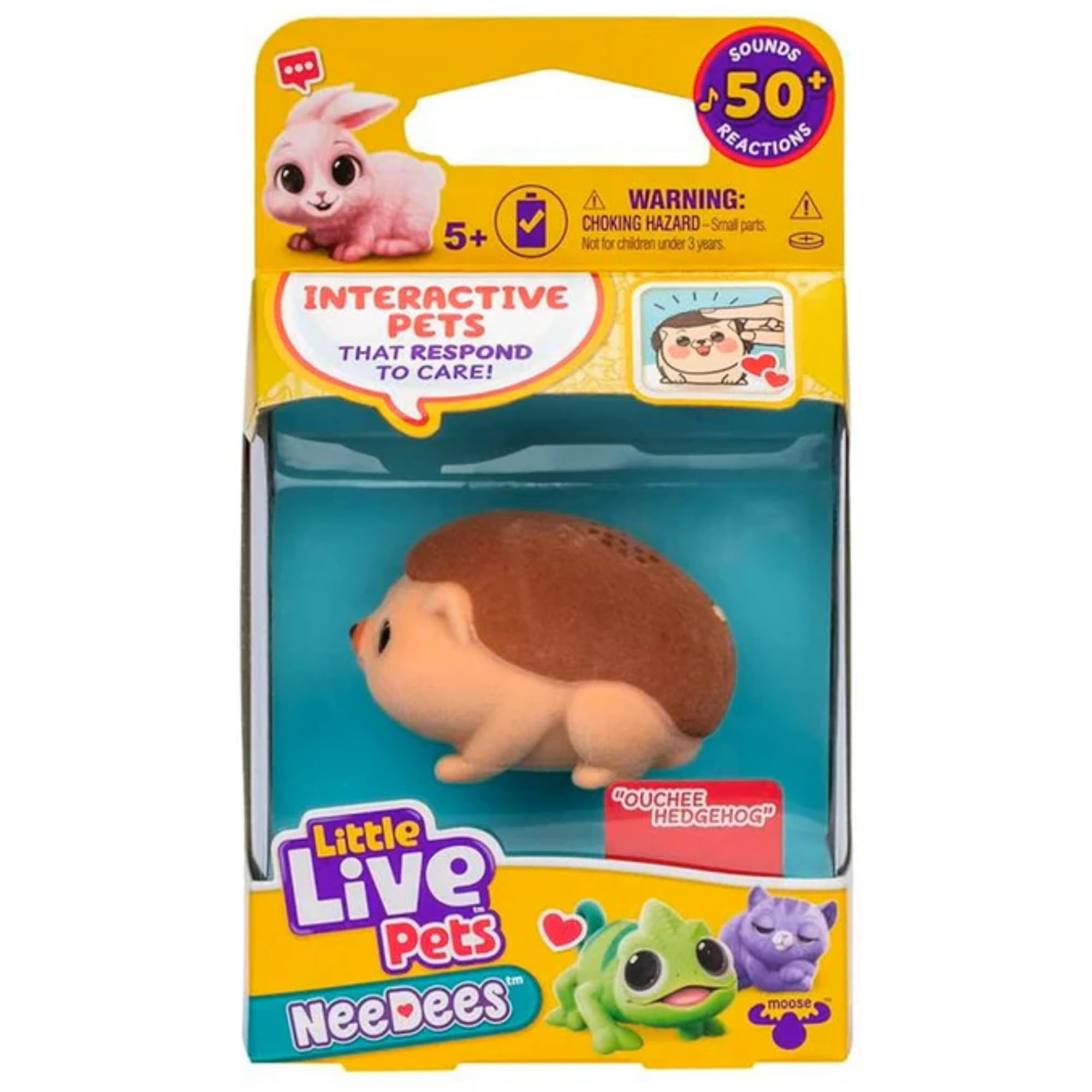 Little Live Pets NeeDees with 50+ Sounds & Reactions - (Ouchee Hedgehog)