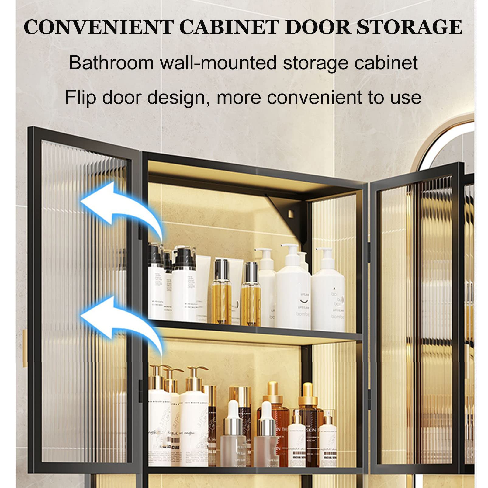 Armadietto da bagno salvaspazio da parete con barra porta asciugamani, senza fori sopra il WC, versatile mensola per lavanderia e cucina, porta shampoo e medicine