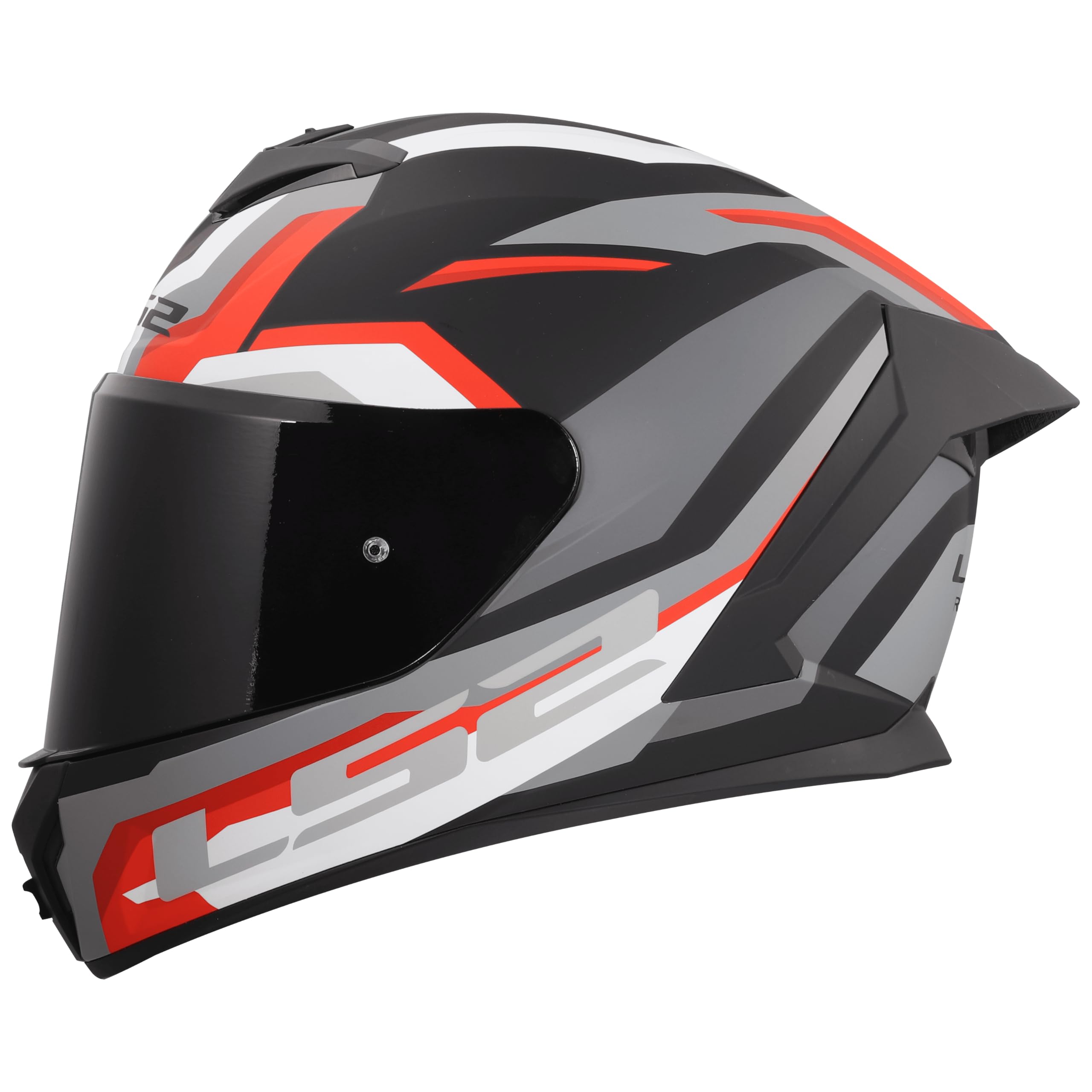 LS2, Casque Moto Intégral RAPID III HYPER Black Red, M