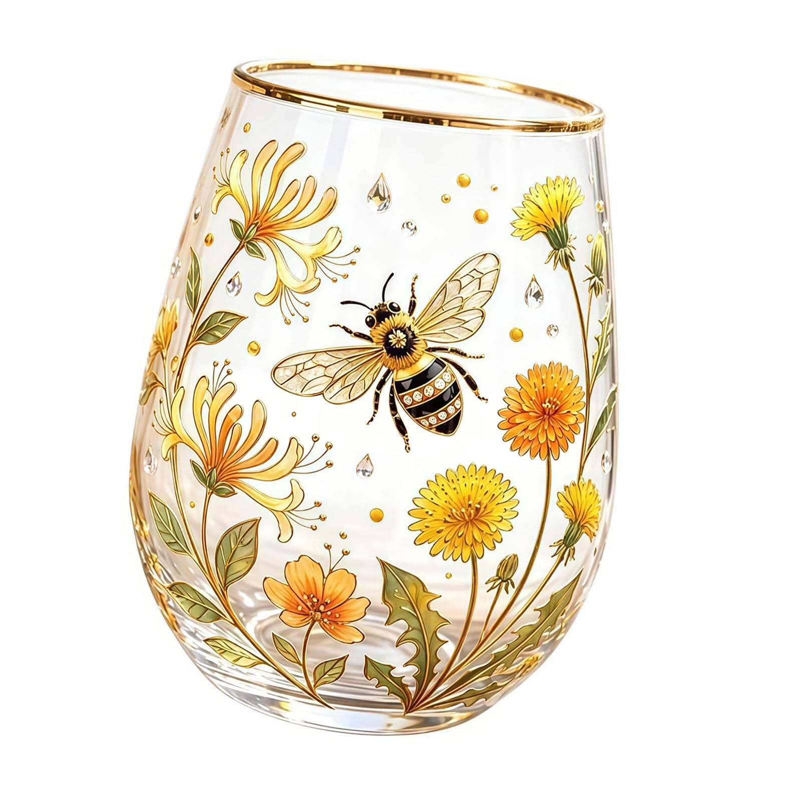 PANGBOER Hummingbird Tea Cup Clear Coffee Mug for Home and Offices Use Multifunctional Drinkware for Beverages Bird Tea Cup