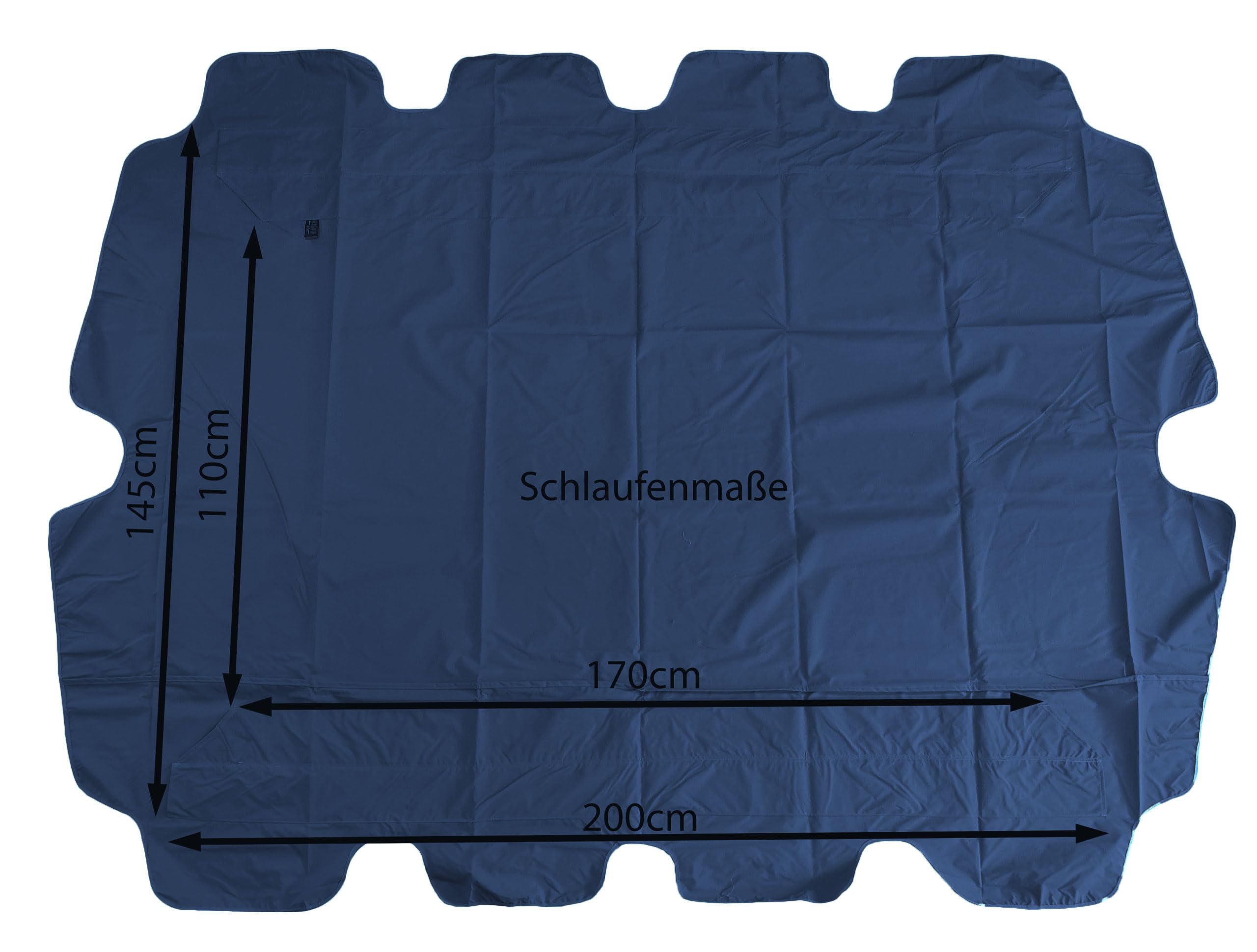 QUICK STAR Techo Columpio 200 x 145 cm Azul Impermeable | Funda Repuesto Balancin | Toldo de Reemplazo Universal UV 50 | Cubierta para Columpio de Jardín de 3 Plazas