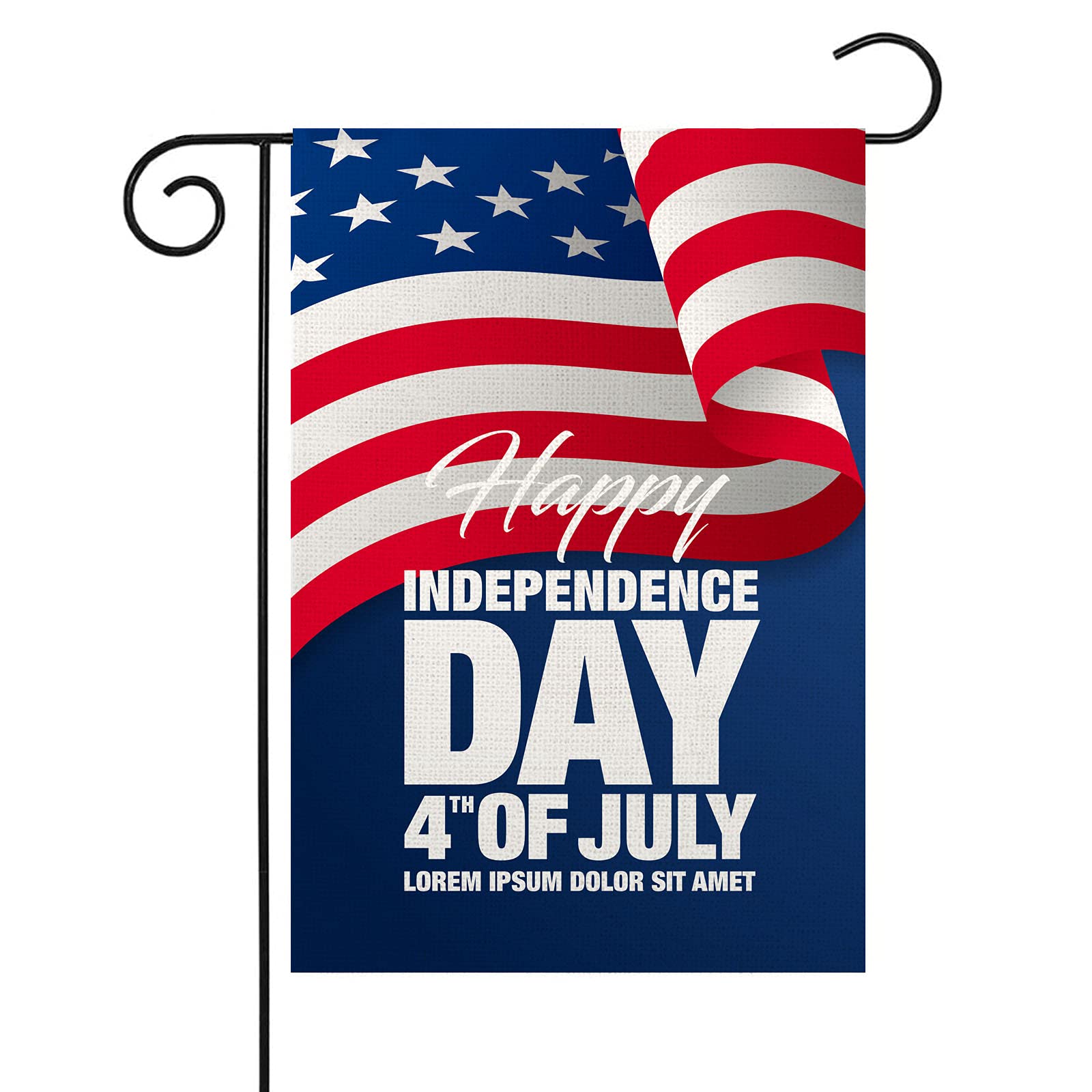 Independence Day Garden Flag Vertical Double Sided Burlap Flags, Seasonal Outdoor Yard Decor Banner Sign Farmhouse Porch Home Decoration 12 x 18 Inch