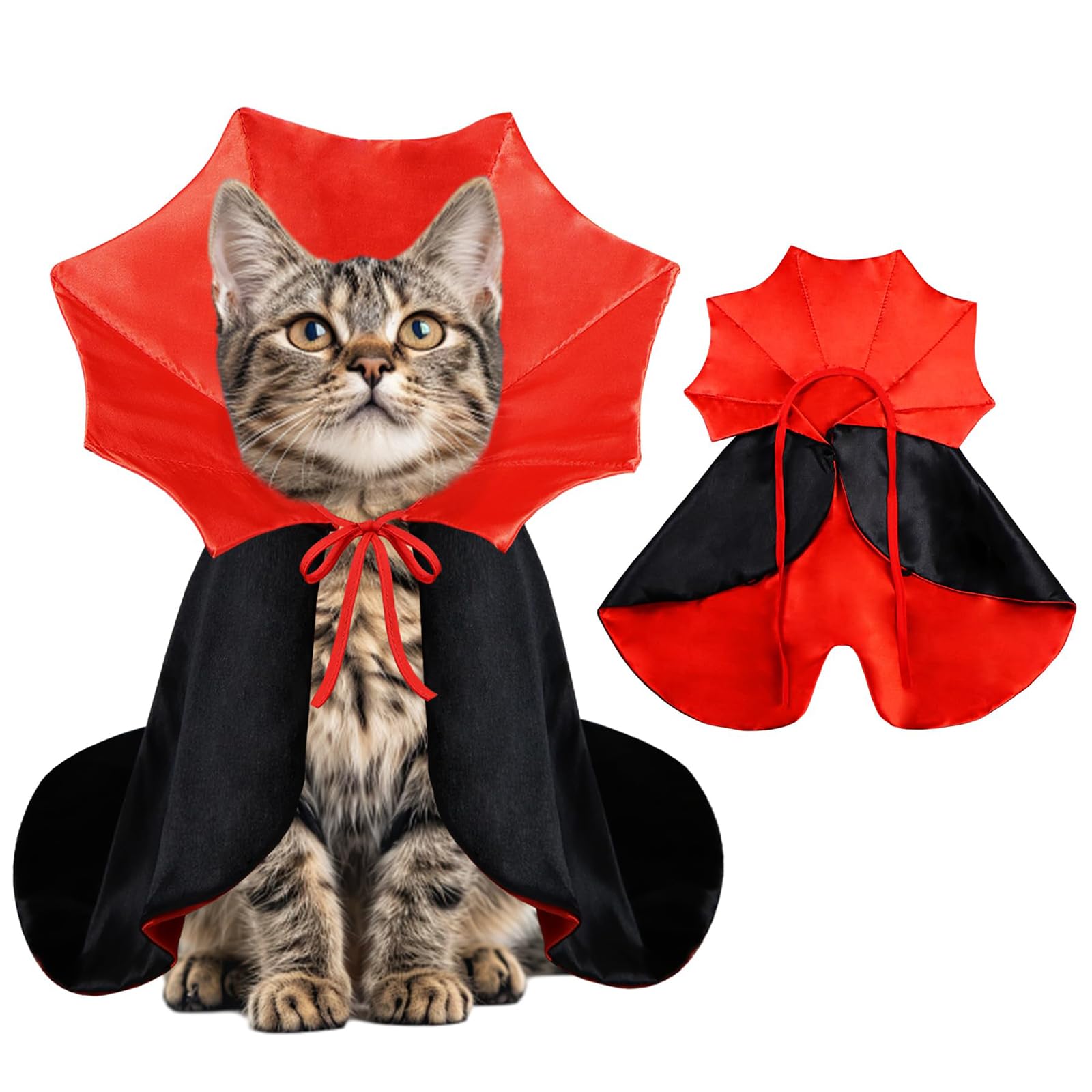 Tupenofif Halloween cat costume, vampire cape, cat disguise