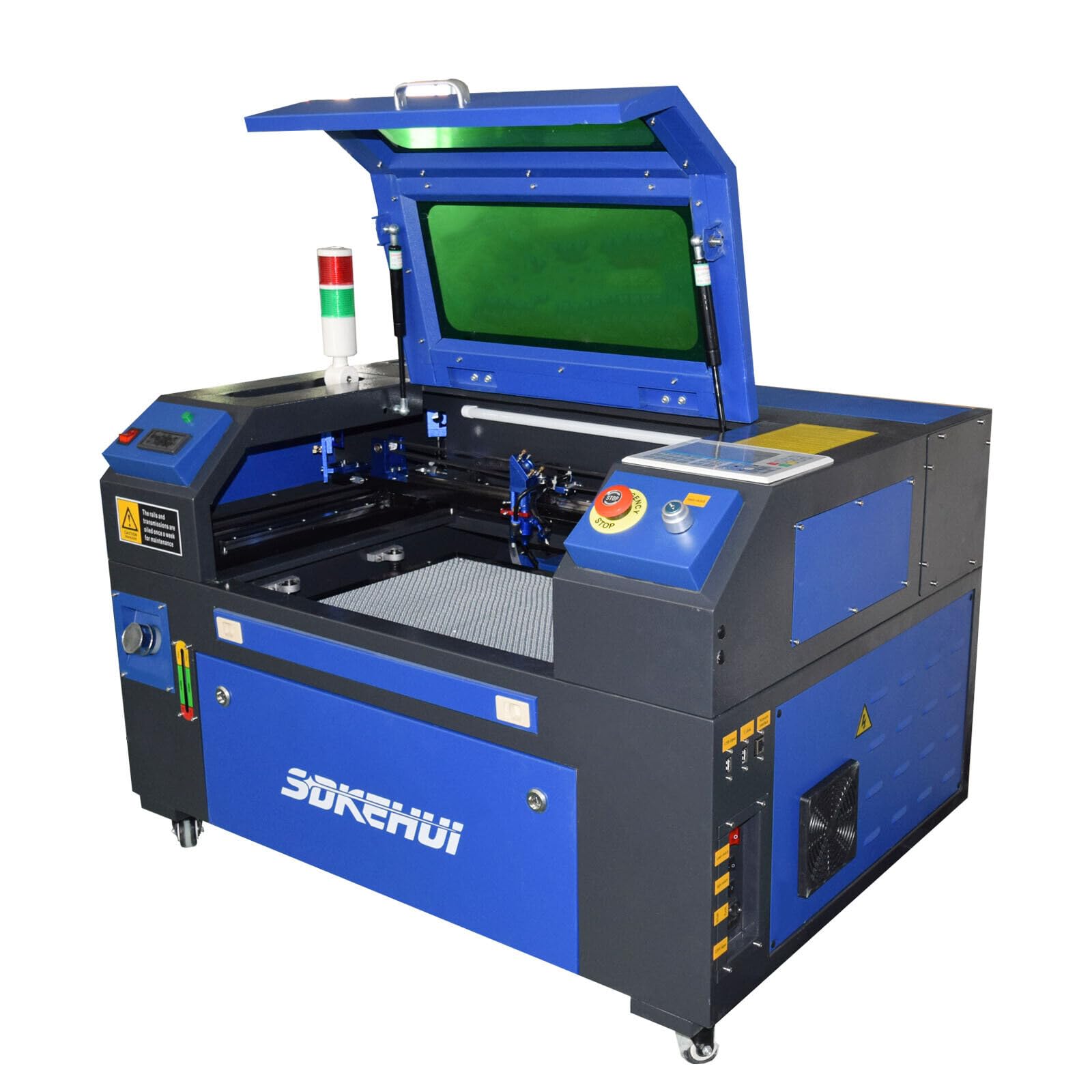 Máquina de grabado láser Co2, Grabado láser autofocus con 500x300mm de área de trabajo, Máquina de corte láser para madera/cuero/papel/cristal/joyería/piedra, etc.(50W)