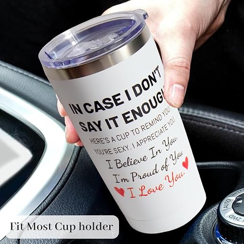 Miniatura 7 de HAVUSTFY Regalos de cumpleaños para mujereshombres, vaso de acero inoxidable de 20 onzas con tapa, regalos de aliento para mujeres que lo tienen