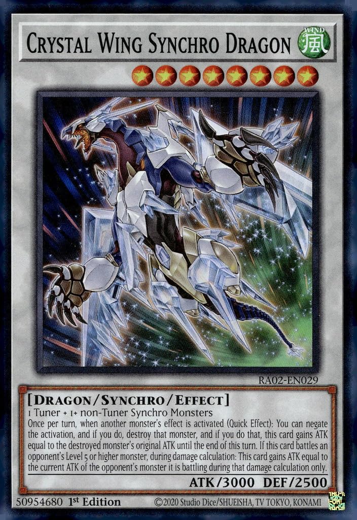 Amazon.com: Crystal Wing Synchro Dragon - RA02-EN029 - Super Rare