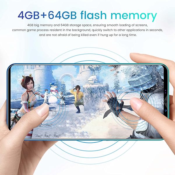 Smartphone Sbloccati con Rom da 4 GB64 GBRiconoscimento Facciale HDImpronte Digitali da 58 PolliciTelefono Sbloccato con Batteria da 3800 mAh