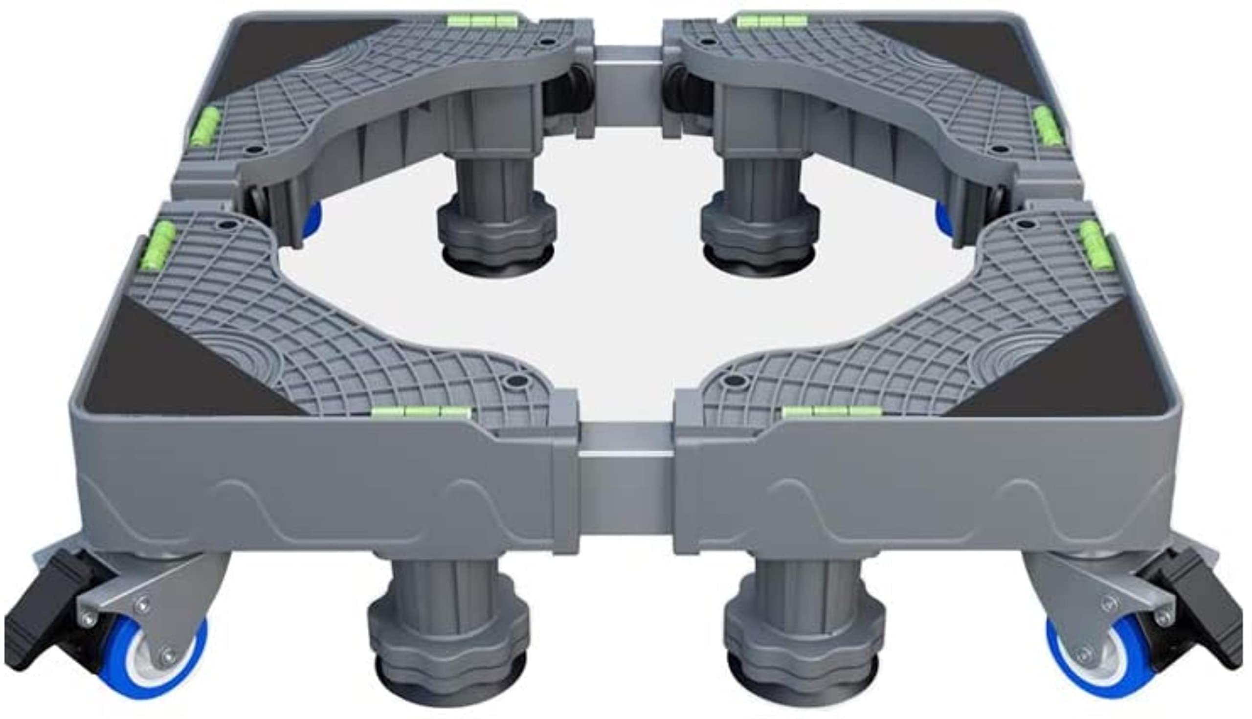 Base LavadoraCarro de Transporte de congelador y frigorífico Ajustable para electrodomésticos Longitud/Ancho 40-68 cm Base de Lavadora antivibración Soportes para Lavadora y Secadora Alfombr