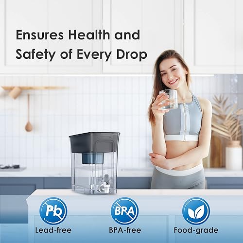 Miniatura 8 de Waterdrop Dispensador de filtro de agua alcalino delgado de 35 tazas (1 filtro incluido) y filtros alcalinos de repuesto WD-DF-AL-A (paquete de 3)