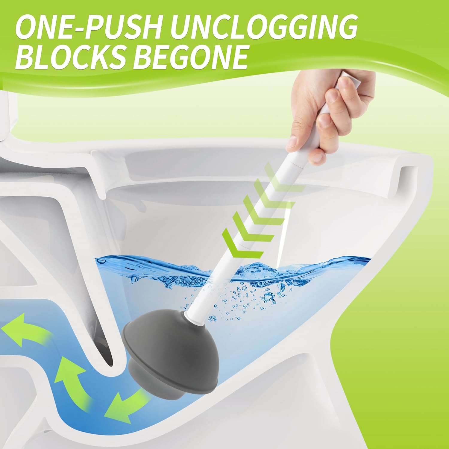 IVYROLL Toilet Brush and Plunger Set Hidden, S-Shaped Toilet Brush Plunger Combo 2 Pack, Perfect for Homes, Apartments & Bathrooms