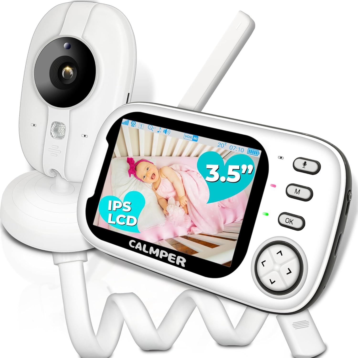 CALMPER Camper Video Baby Monitor with Camera and Audio 3