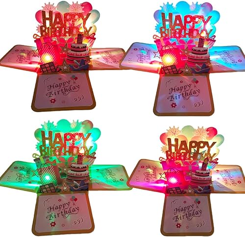 Miniatura 23 de Tarjetas de Cumpleaños 3D Desplegables Hechas a Mano con Sobres para Hermana/Mamá/Esposa/Niños/Niño/Niña/Amigo (Paquete de 3)