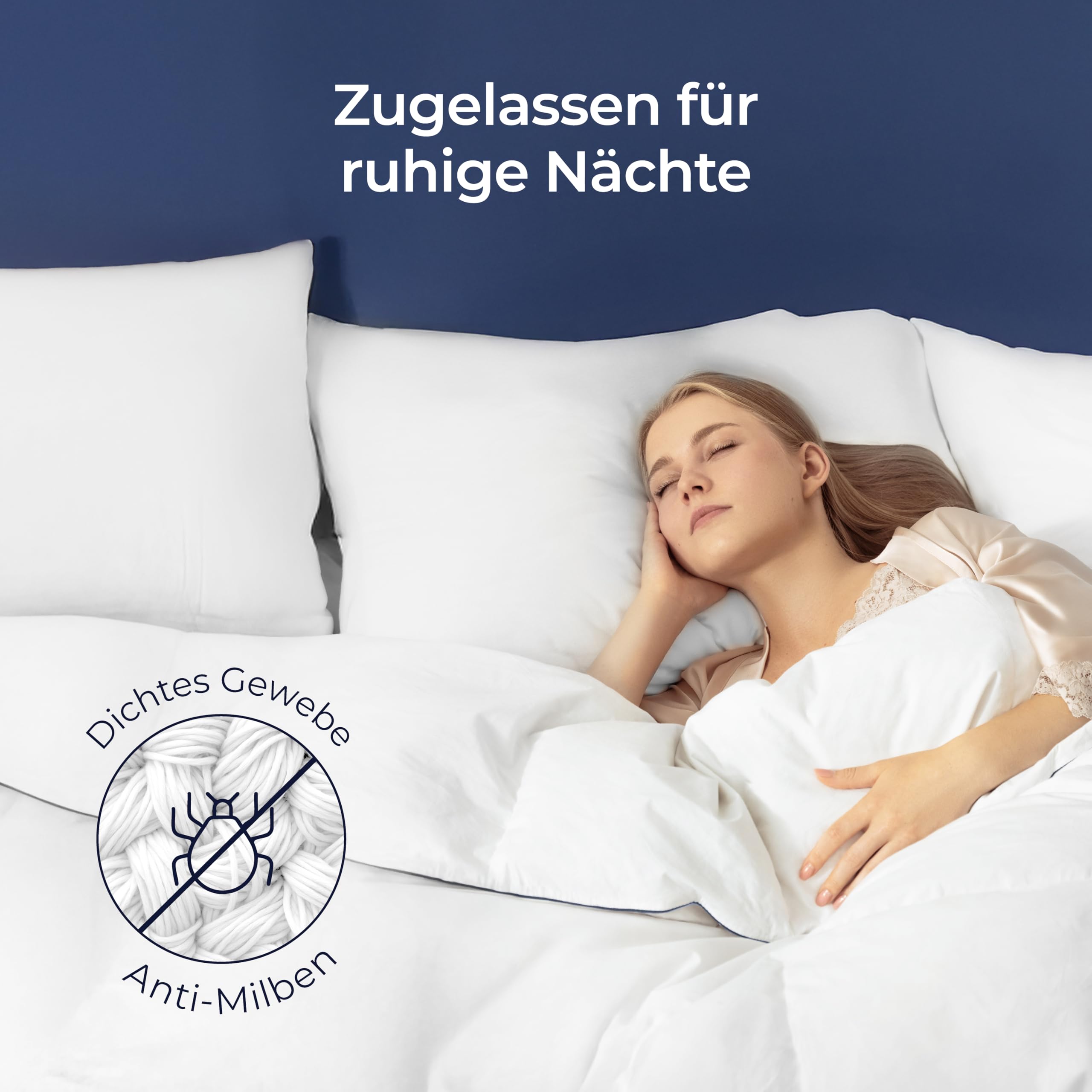 Dreamzie Daunendecke 135x200 Daunen Bettdecke - Bauschige Ganzjahresdecke 450gsm - Komfort Bettdecke 135x200 cm - Bettdecken Daunen & Federn - Zertifiziert für Tierwohl