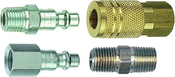 Tru-Flate 13-203 1/4" I/M Design x 1/4" NPT Mixed Plug/Coupler Set
