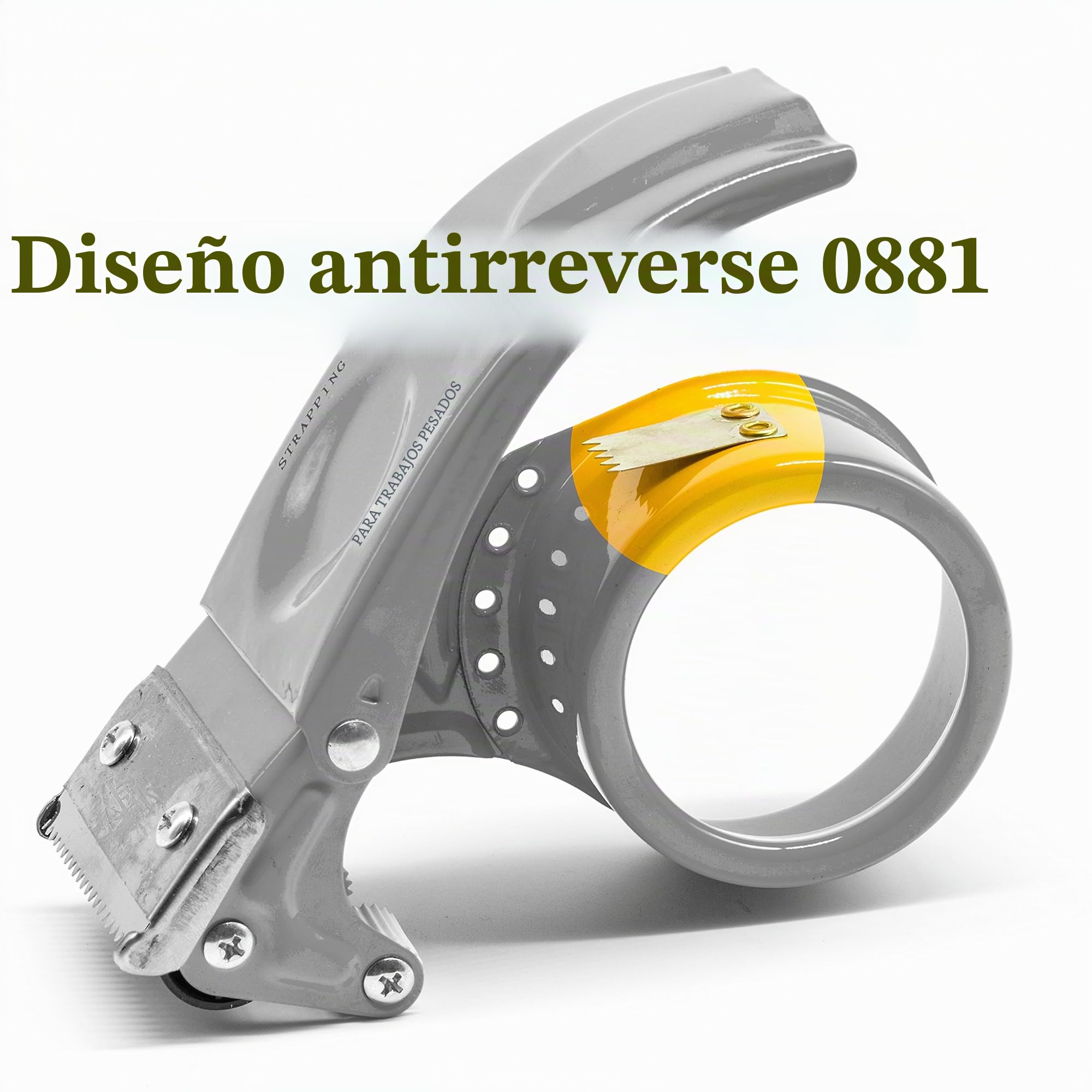 Dispensador de Cinta Adhesiva 48mm 50mm Mango Ergonómico Amarillo