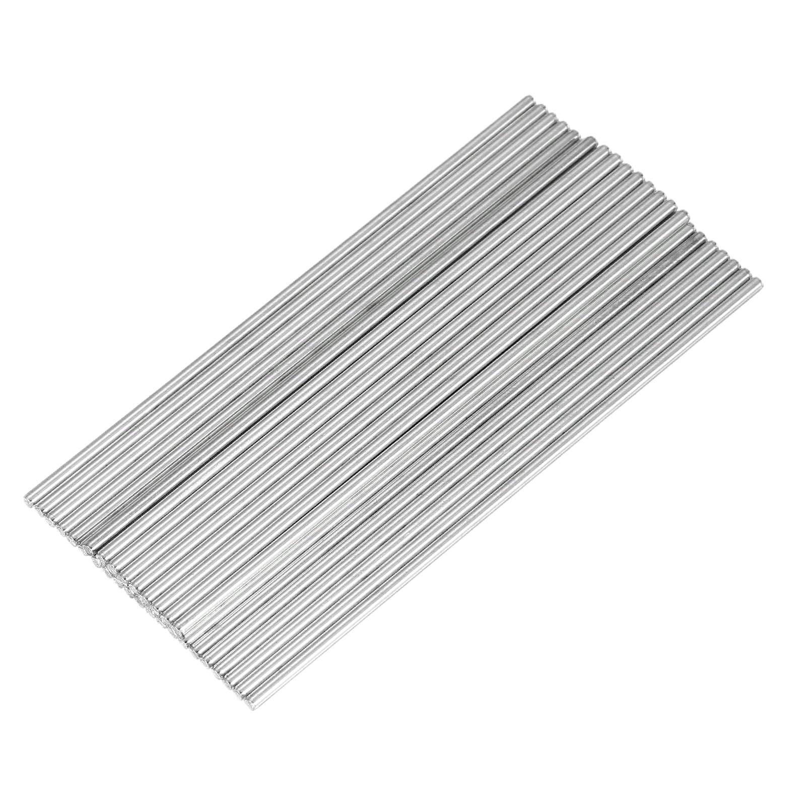 sourcing map 30pcs 2mmx90mm Toys Shaft Round Rod Axles Drive Shaft Silver