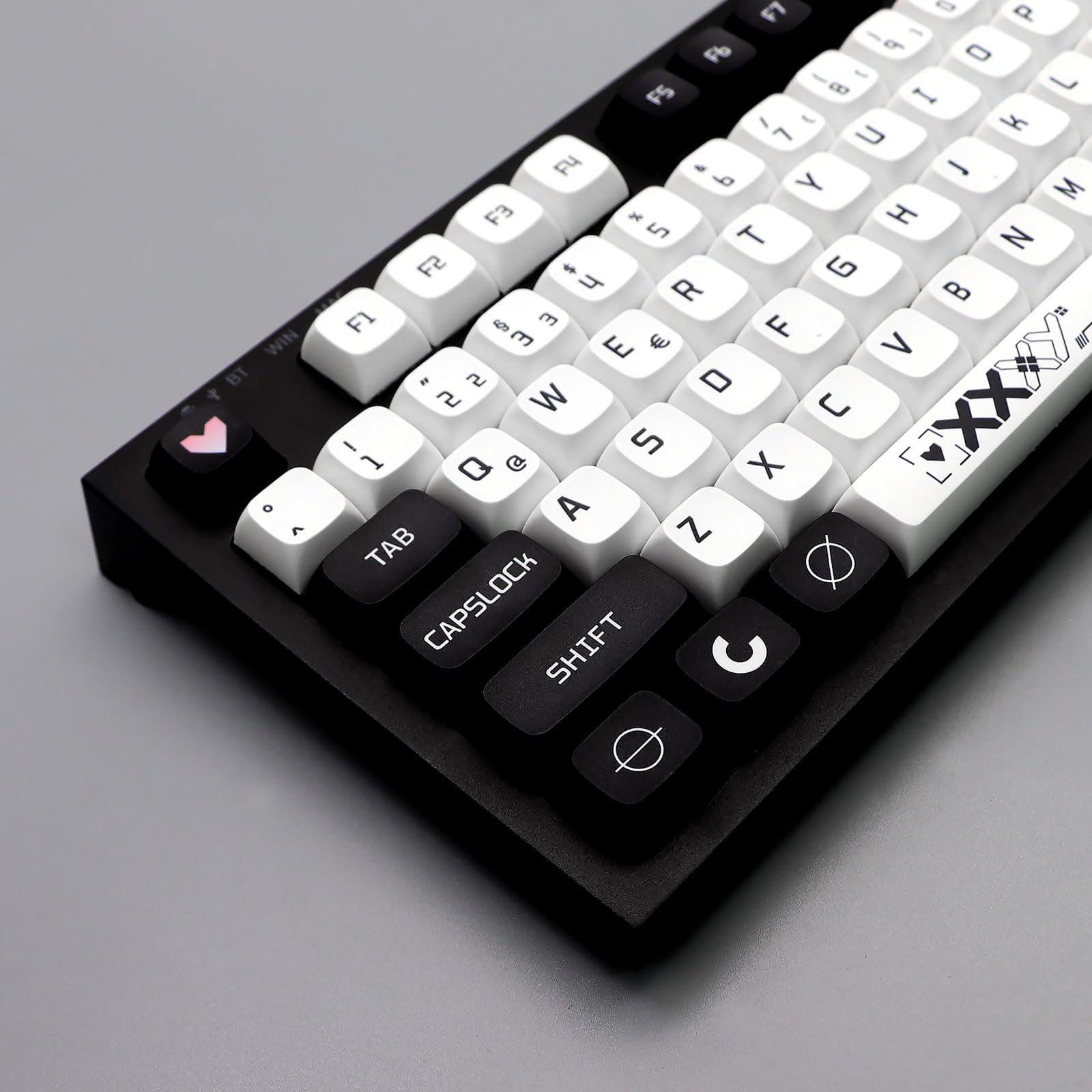 JSJT Teclas alemanas XDA perfil negro y blanco tapa 129 teclas Tema Tema Keycap PBT teclas teclas para ANSI/ISO Layout Cherry MX Switch Teclado mecánico