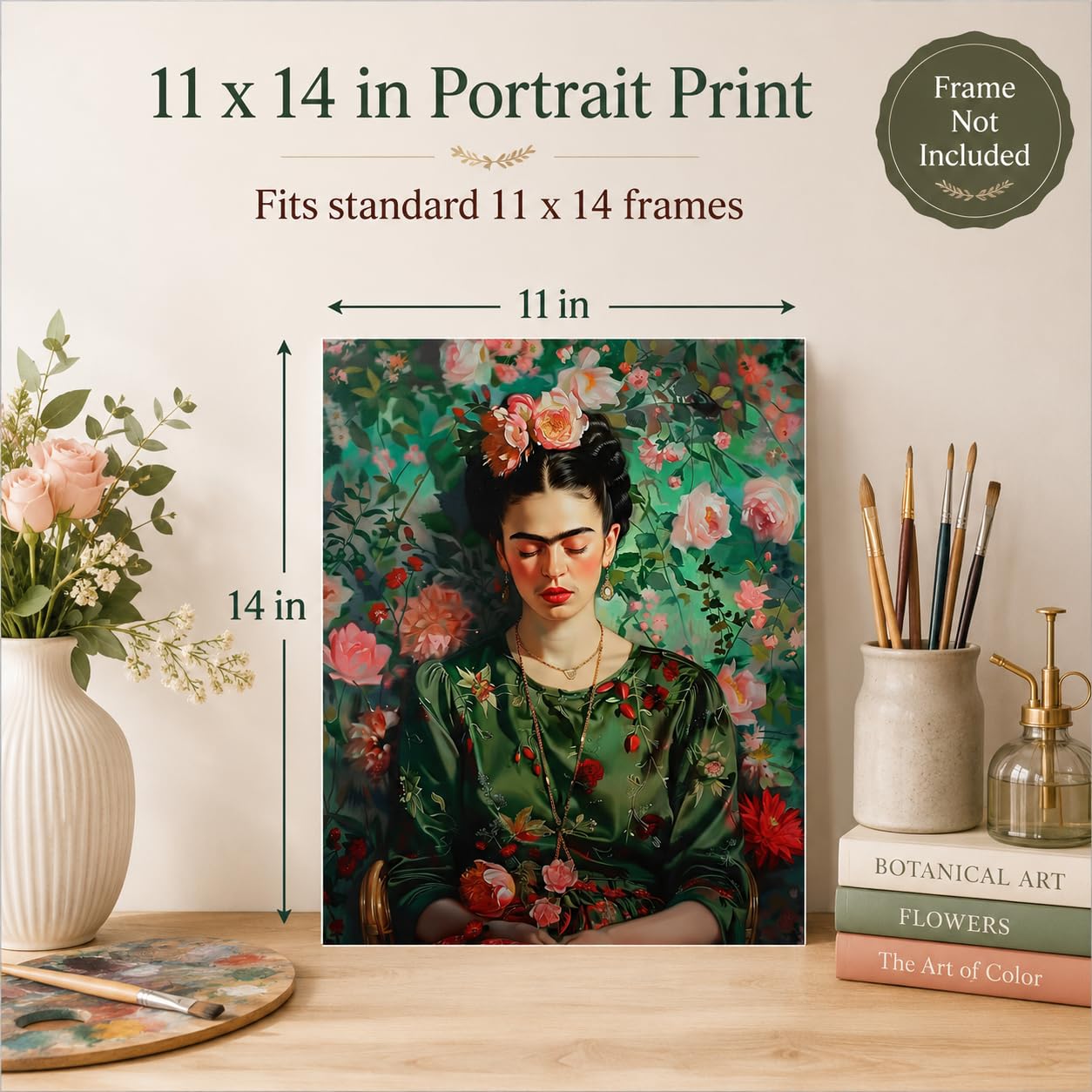 frida kahlo green dress After Frida Kahlo's Girl in Green Dress by Phil Pierre | Buy Paintings