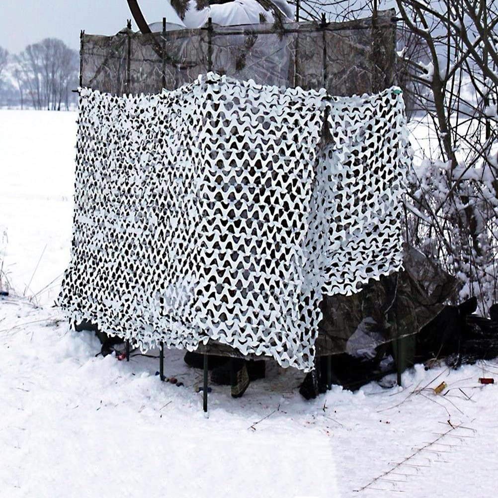 Rete Mimetica Militare Grande, Bianca, Rete Per Frangisole Ombreggiante Per Esterni, Per Campeggio Snowland Per Tende Da Caccia, Rete Decorativa Per Pareti E Soffitti Per Interni, Leggera E Maneggevol