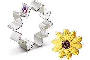 Sunflower Cookie Cutter 3.5" Made in USA by Ann Clark