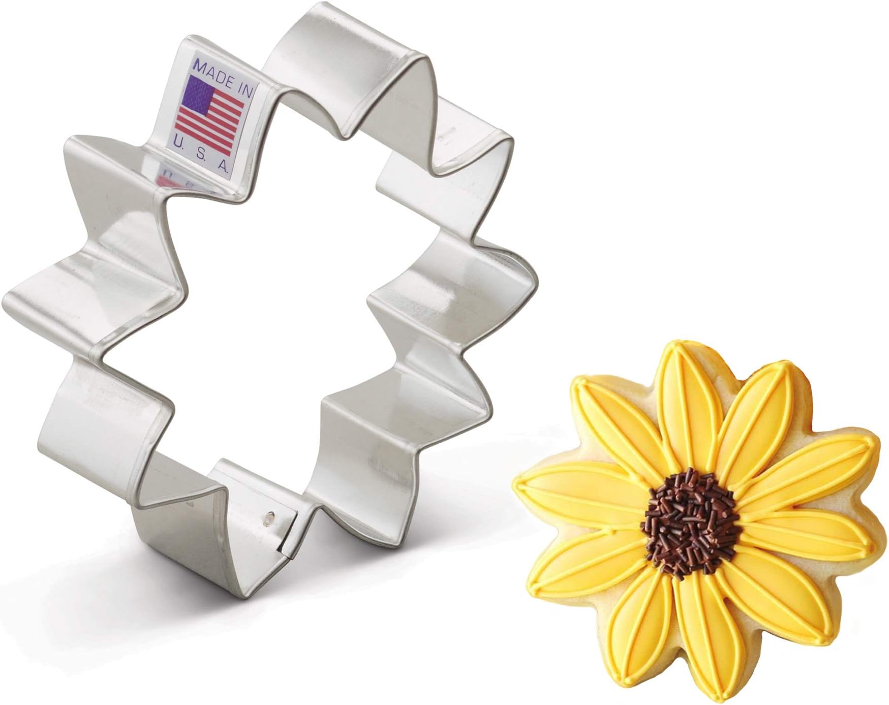 Sunflower Cookie Cutter SetSize 3.8" 3.1" 2.6"3 Piece
