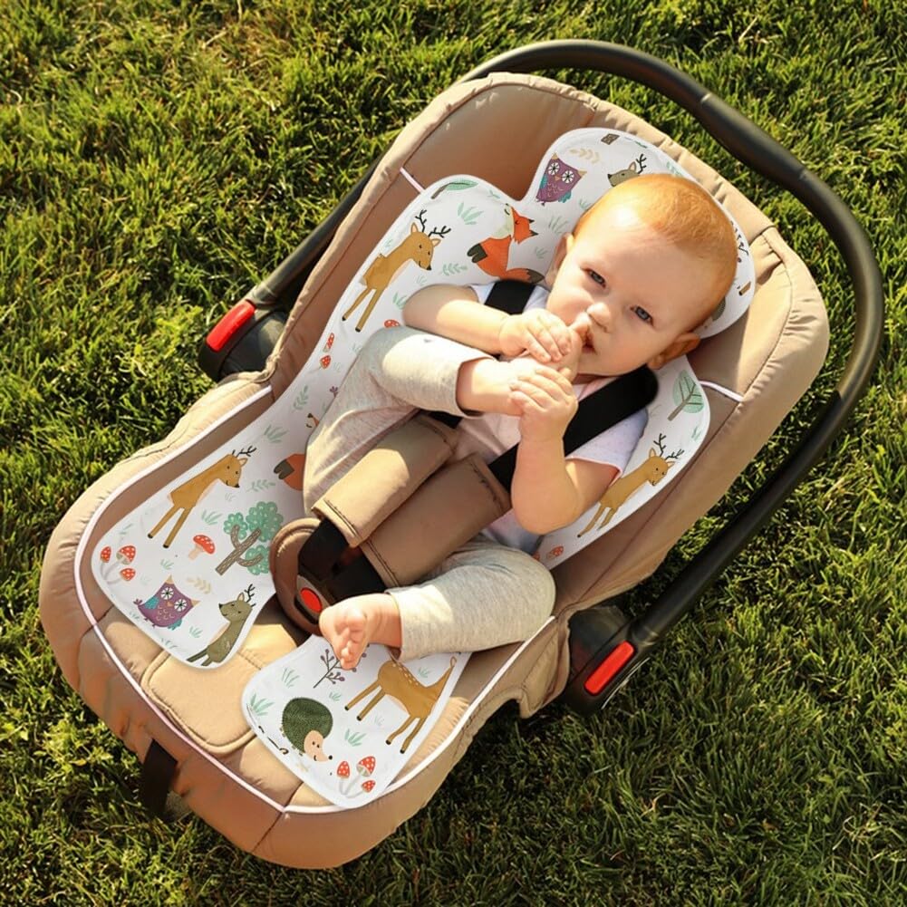 JAWSEU Assise Universelle Poussette Été, Coussin de Refroidissement pour Bébé Coussin de Siège Poussette Confortable Et Respirant Cool Summer Baby Housse de Siège Universelle pour Poussette Landau