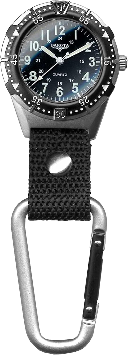 Dakota Backpacker Clip, Quality Pocket Watch, Fob Nylon Carabiner Strap, Lightweight, Premium Durability Outdoor Gifts for Men, Use for Fishing, Hunting, Golf and More, Tactical Watch Dakota Backpacker Clip, Quality Pocket Watch, Fob Nylon Carabiner Strap, Lightweight, Premium Durability Outdoor Gifts for Men, Use for Fishing, Hunting, Golf and More, Tactical Watch