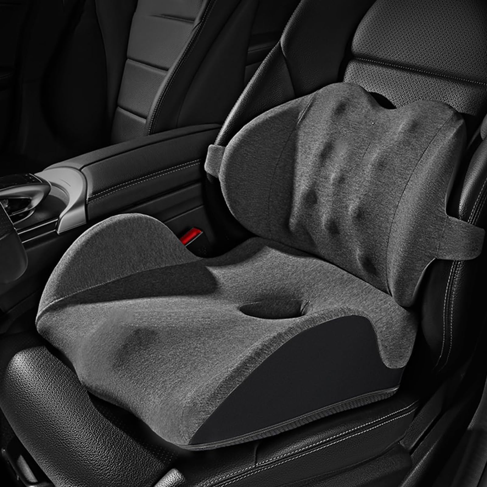 Cojín De Asiento De Espuma Viscoelástica para Silla De Oficina, Cojín De Asiento Lumbar Y Trasero para Dolor De Coxis, Coxis Y Espalda,Azul
