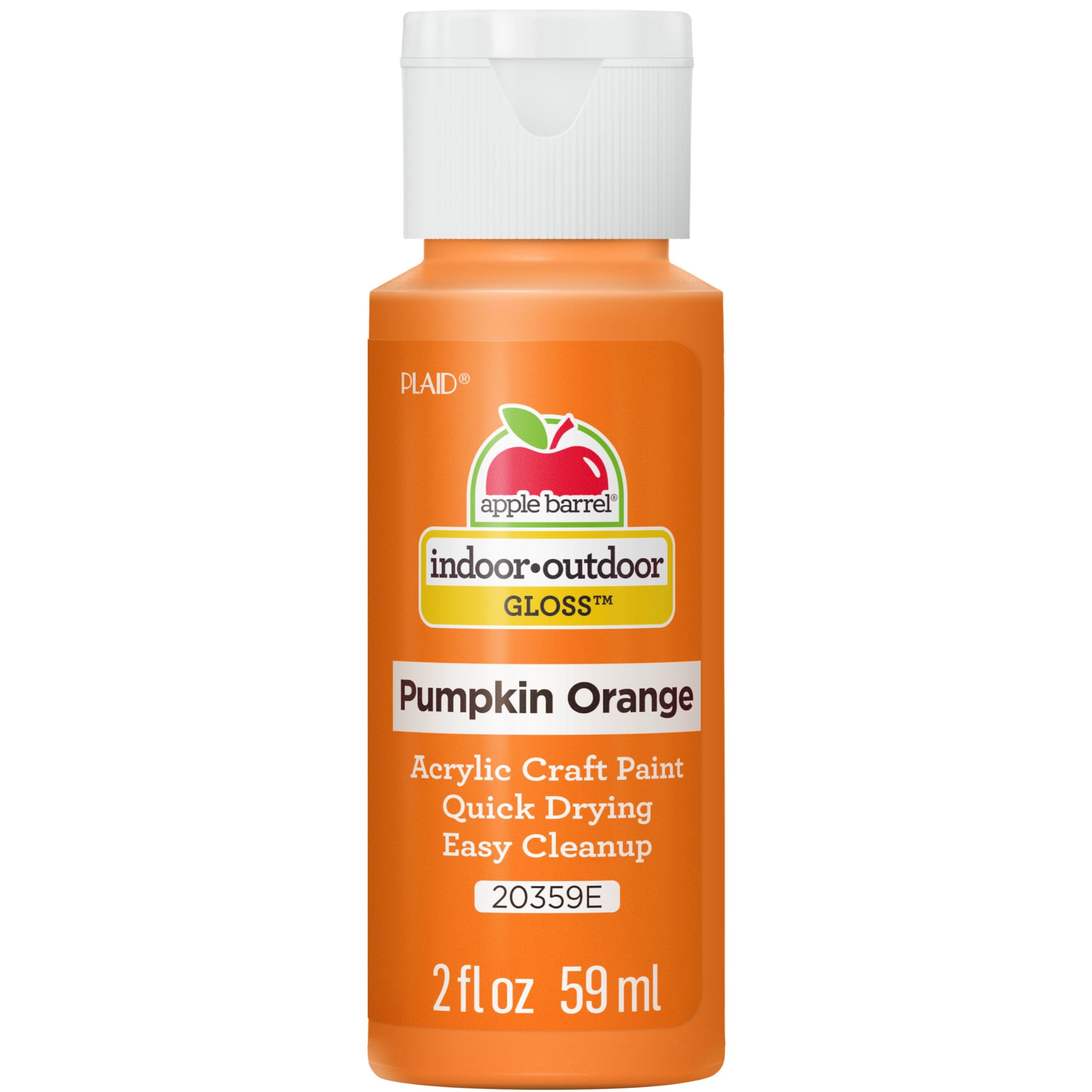 Apple Barrel Gloss Acrylic Paint in Assorted Colors (2-Ounce), 20359 Pumpkin Orange