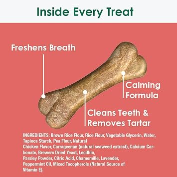 Bonies Natural Hip & Joint Formula Small-Sized Single Bone, Glucosamine & Omega Fatty Acids, Fresh Breath, Clean Teeth, Low Calories, Chicken Flavor, 45 Bones