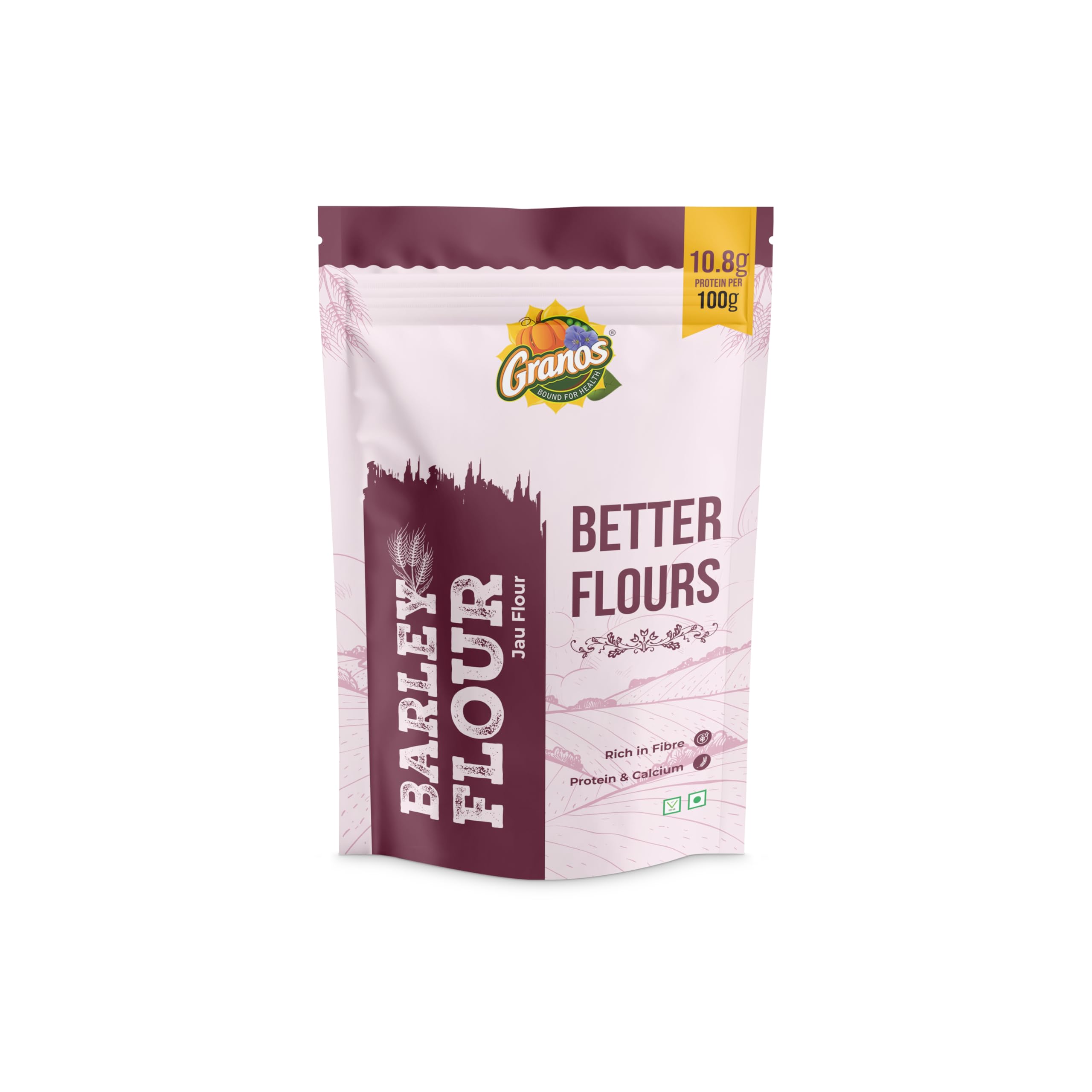 Granos Barley Flour 900g, Jau Atta Pouch, High in Protein & Fibre, No Maida, Helps in Weight Loss & for Diabetic, No Artificial Preservative & Chemical Free, 100% Whole Grain (Pack of 1) - Image 7 thumbnail