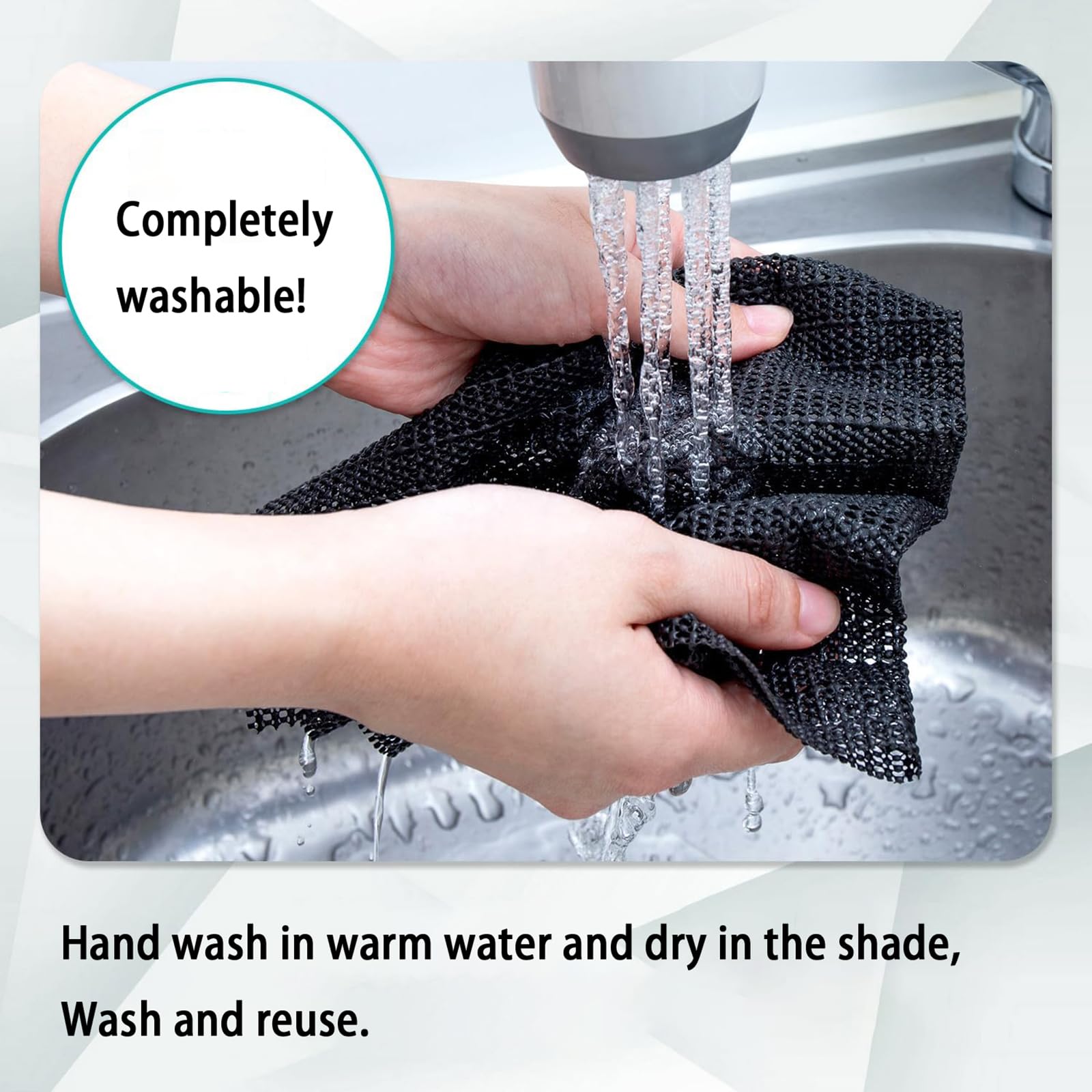 sous-Tapis Antidérapant 230 x 290 cm Réutilisable, Lavable, Facile à Peut Etre Coupé, Disponible en Plusieurs Tailles, Anti Derapant Tapis Lavable, Antidérapante pour Tapiss pour Chambre, Salon, Noir