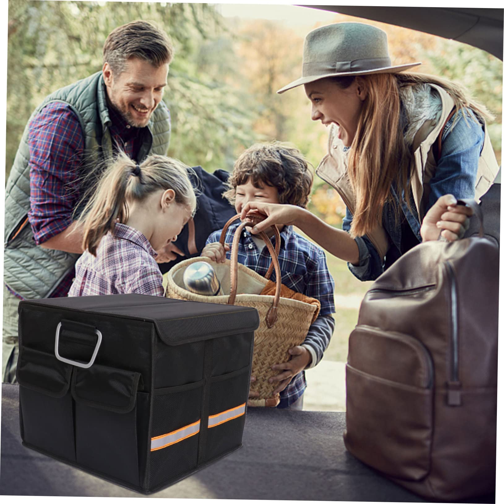 Mikinona Caja Organizadora Para Maletero Oxford Duradero Estuche Para Coche Bolsa Plegable Contenedor De Almacenamiento