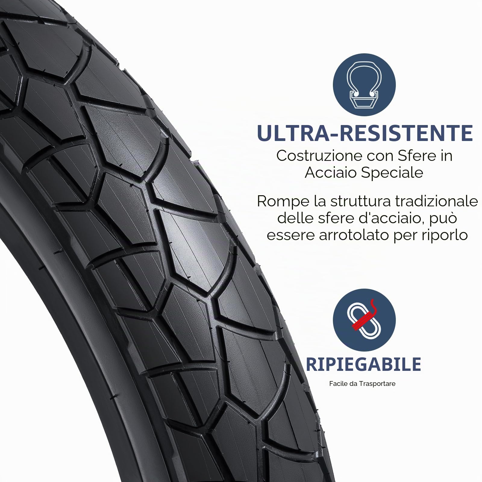 YUNSCM 2-PCS 20 pollici Fat E-biciclettat pneumatici 20x3.0/76-406 and 20 pollici bicicletta camera d'aria Schrader Valve Compatible with Electric bicicletta 20x3.0 All-Terrain Directional Tread