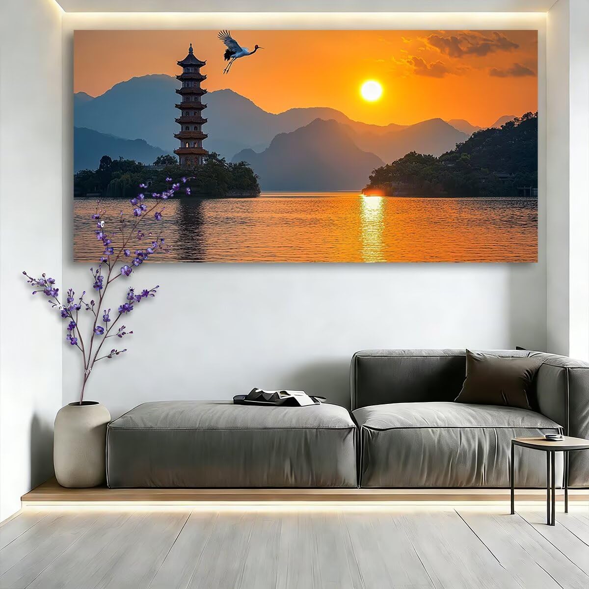 Zestawy artystyczne z diamentami o zachodzie słońca, dla dorosłych, 120 x 60 cm, duża wieża do malowania diamentowego, DIY, duże zestawy artystyczne, rękodzieło dla dorosłych, 5D, pełne wiercenie