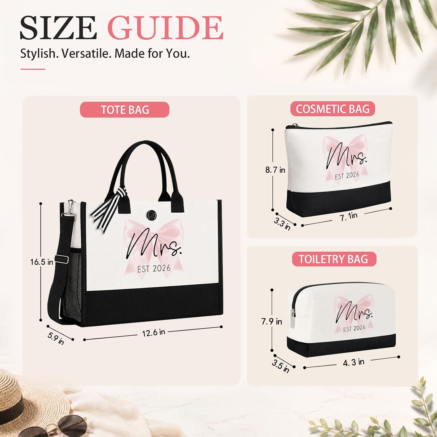 Mrs Bag, Bridal Shower Gifts for Bride to Be,Canvas Bridal Tote Bag