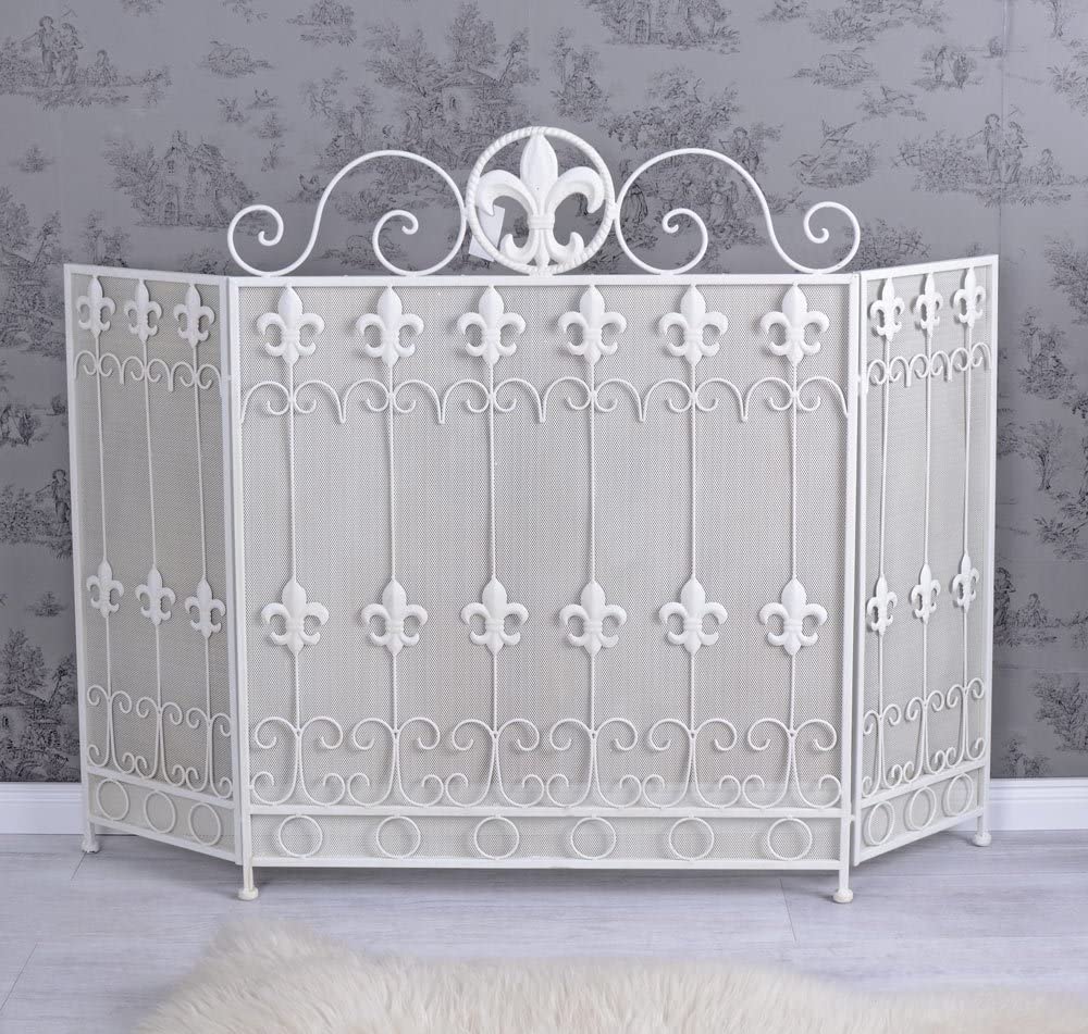 Camino per Shabby Chic Parascintille per scintilla Griglia Parascintille Palazzo Exclusiv