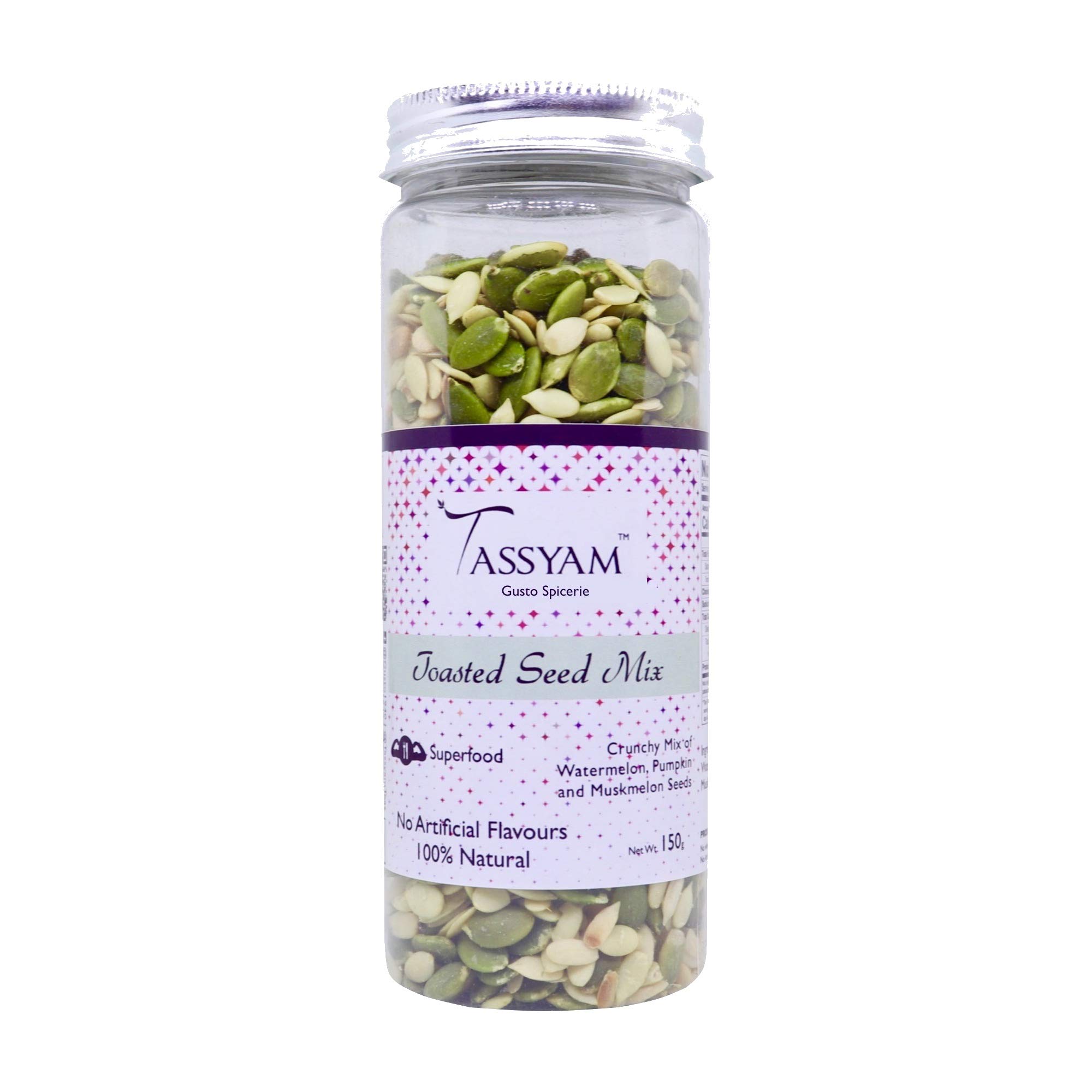 Tassyam Toasted Seed Mix 150g | Roasted Pumpkin, Watermelon and Muskmelon Seeds (B077N3R73Q) Amazon Price History, Amazon Price Tracker