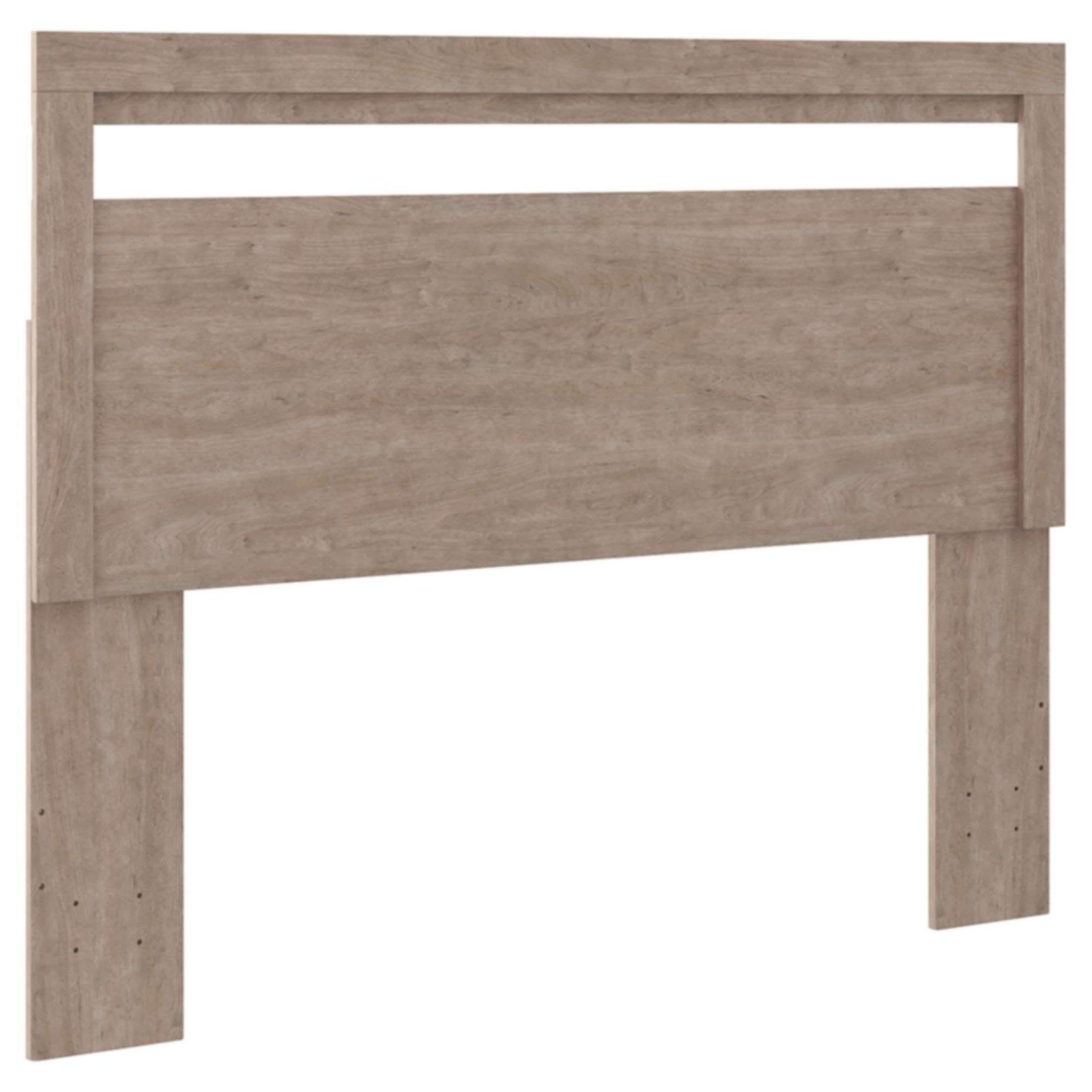 Signature Design by Ashley Flannia Modern Platform Headboard ONLY, Full, Grayish Brown