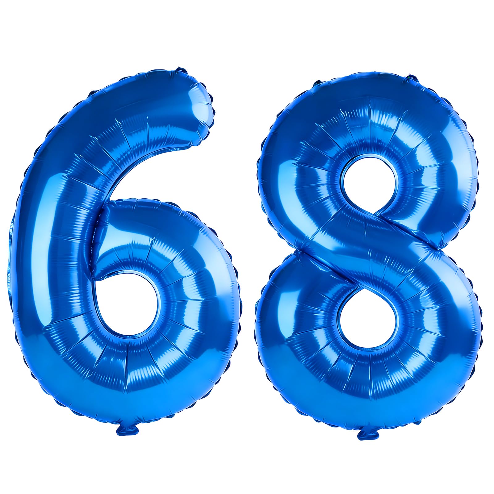 40 Inch Number 68 Balloons for 68th Birthday Party Decorations,0-100 Dark Blue Large No.68 Digital Balloons for Women Men and Mother Dad, Helium Foil Number Balloons for Wedding Anniversary — image 1