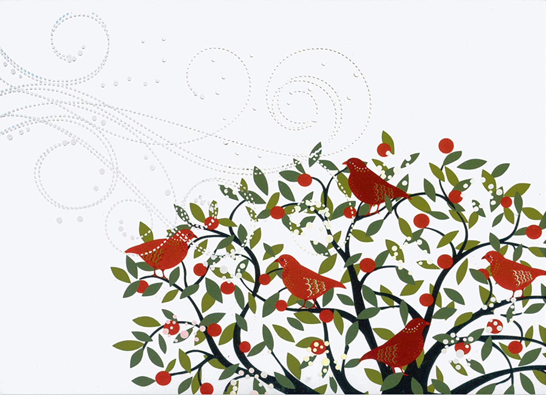 Festive Birds Deluxe Holiday Boxed Cards