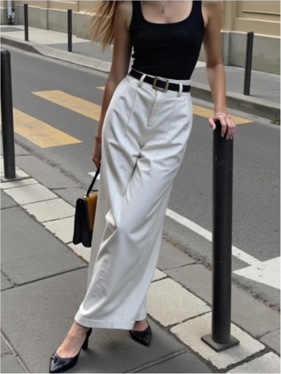 SOLY HUX Women's High Waisted Pants Straight Leg Dress Pants Business Work Office Trousers