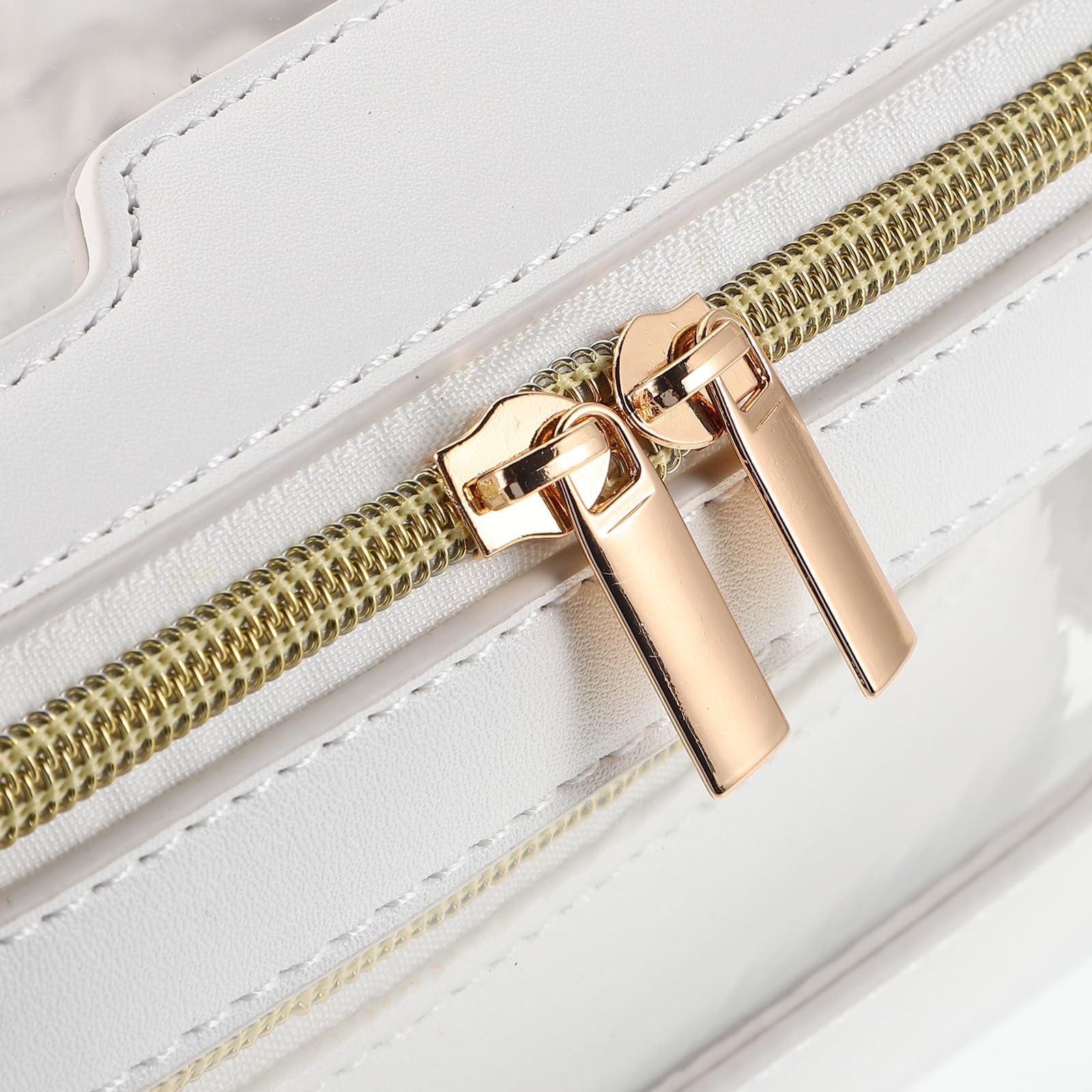 VILLCASE Borsa per Cosmetici da Viaggio Trasparente con Doppia Struttura in Tpu Pu Grande Capacità e Borsa Staccabile Versatile per Vacanze e Uso Quotidiano