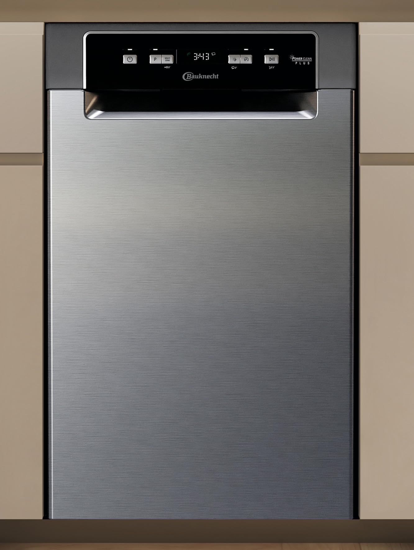 Bauknecht BK6UC11BS7A0X teilintegrierbarer Geschirrspüler (45 cm)/ ActiveDry/Sensorprogramm/PowerClean/Besteckschublade/Hygiene-Programm/Vollwasserschutz/Multizone/Startzeitvorwahl