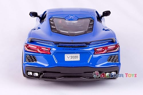 Miniatura 5 de Motormax Chevrolet Corvette C8 Stingray Azul Metálico Timeless Legends 1/24 Diecast Model Car 79360, unisex