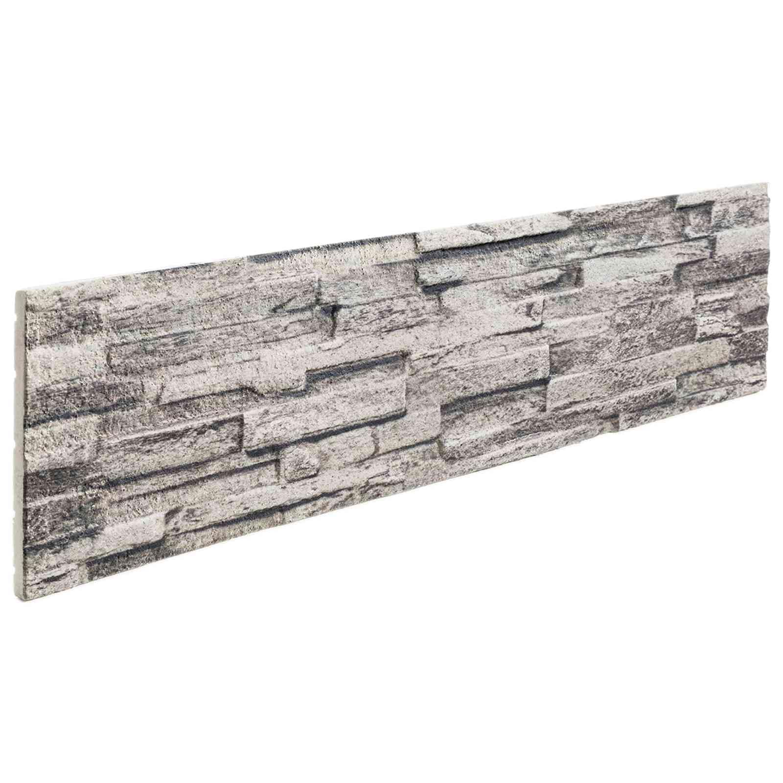 10 paneles de pared gris claro 100 x 25 cm espuma EPS revestimiento de pared autoadhesivo con patrón de ladrillo para salón, dormitorio, pasillo, renovación, aislamiento acústico