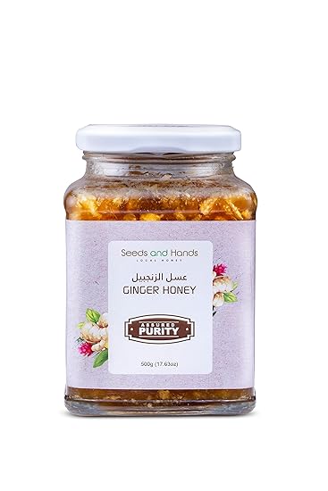 Seeds and Hands Kerala Ginger Honey [100% Natural Honey infused with Dry Ginger] (500g)