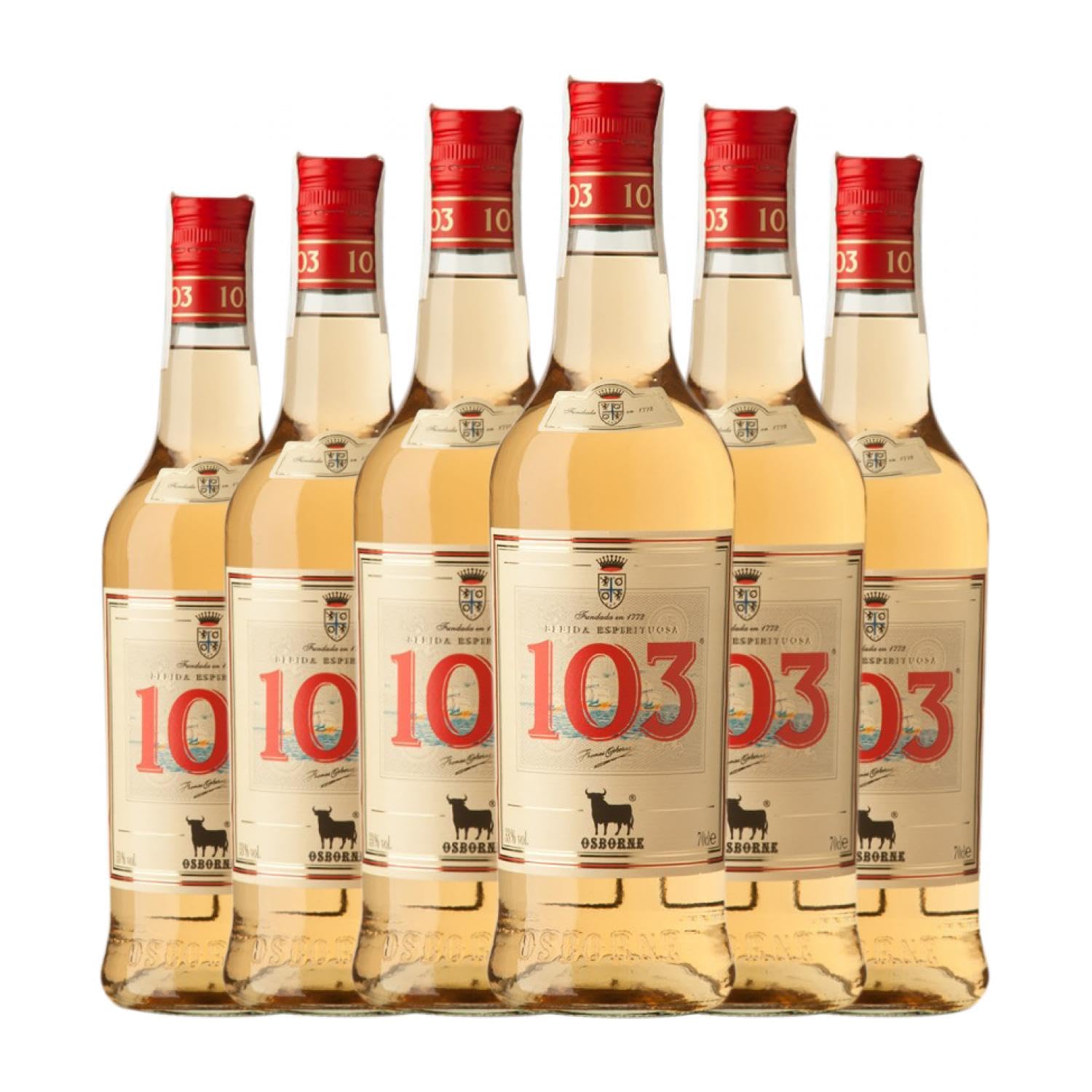 Brandy Osborne Bobadilla 103 Jerez-Xérès-Sherry 70 cl (Schachtel mit 6 Flaschen von 70 cl)